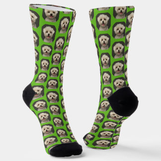 Custom Pet Foto Sporty Green Niedlich Socken