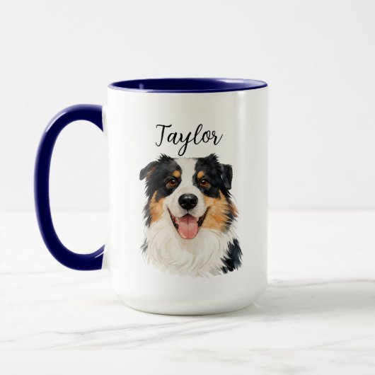 Custom Pet from Photo & Name – Personalized Dog Tasse (Links)
