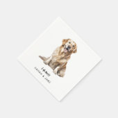 Custom Pet Fun Cocktail Wedding Napkins Serviette (Ecke)