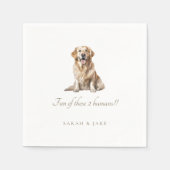 Custom Pet Funny Wedding Napkins Serviette (Vorderseite)