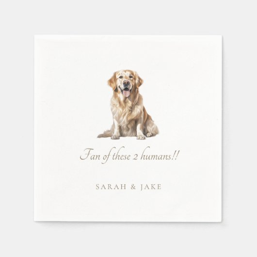 Custom Pet Funny Wedding Napkins Serviette (Vorderseite)