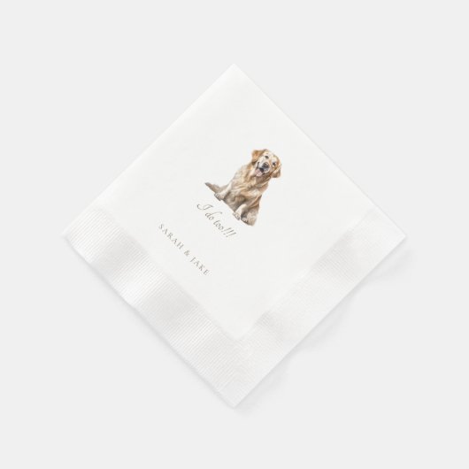 Custom Pet geprägte Hochzeit Napkins Serviette (Ecke)