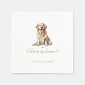 Custom Pet Hochzeit Anfeuern meine Menschen Cockta Serviette (Vorderseite)