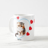 Custom Pet Hund Foto Modernes Goldenes Herz Zwei Kaffeetasse (Vorderseite Links)