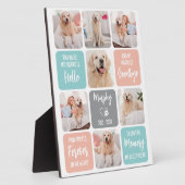 Custom Pet Hund Memorial Chic Pastellfarben 7 Foto Fotoplatte (Seite)