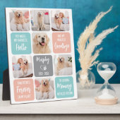 Custom Pet Hund Memorial Chic Pastellfarben 7 Foto Fotoplatte (Seite)