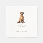 Custom Pet Image Wedding Napkins Serviette (Vorderseite)