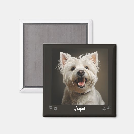 Custom Pet Keepsake Using Your Photo Name Magnet (Vorderseite/Rückseite)
