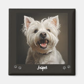 Custom Pet Keepsake Using Your Photo Name Magnet (Vorne)