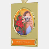 Custom Pet Memorial Ornament - Gold Foto Keepake (Links)
