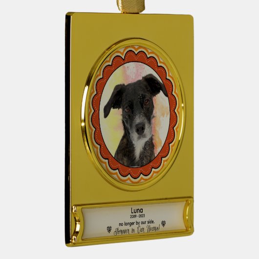 Custom Pet Memorial Ornament - Sympathy Gift (Rechts)