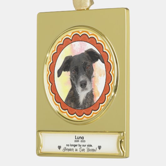 Custom Pet Memorial Ornament - Sympathy Gift (Links)