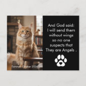 Custom Pet Memorial Photo Postcard  Postkarte (Vorderseite)