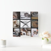 Custom Pet Memorial Photo Wall Quadratische Wanduhr (Zuhause)