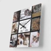 Custom Pet Memorial Photo Wall Quadratische Wanduhr (Winkel)