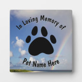 Custom Pet Memorial Rainbow Fotoplatte (Vorderseite)