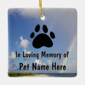 Custom Pet Memorial Rainbow Keramikornament (Vorderseite)