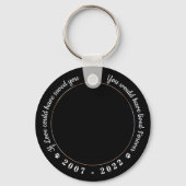 Custom Pet Memorial Sympathy 2 Dog Photo Schlüsselanhänger (Rückseite)