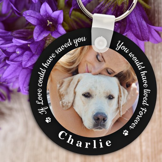 Custom Pet Memorial Sympathy 2 Dog Photo Schlüsselanhänger