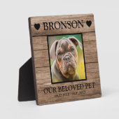 Custom Pet Memorial Wood Foto Fotoplatte (Vorderseite)