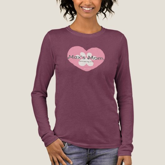 Custom Pet Mom with Name Adoption  Tri-Blend Shirt (Vorderseite)