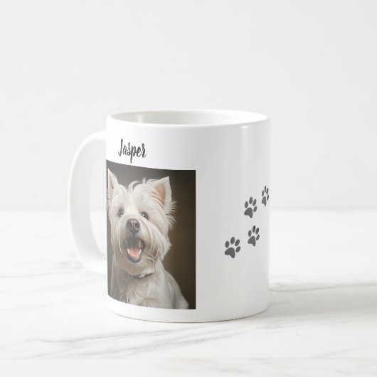 Custom Pet Mug Using Your Photo & Name Kaffeetasse (Vorderseite Links)