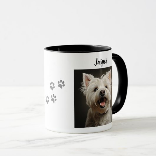 Custom Pet Mug Using Your Photo & Name Tasse (VorderseiteRechts)