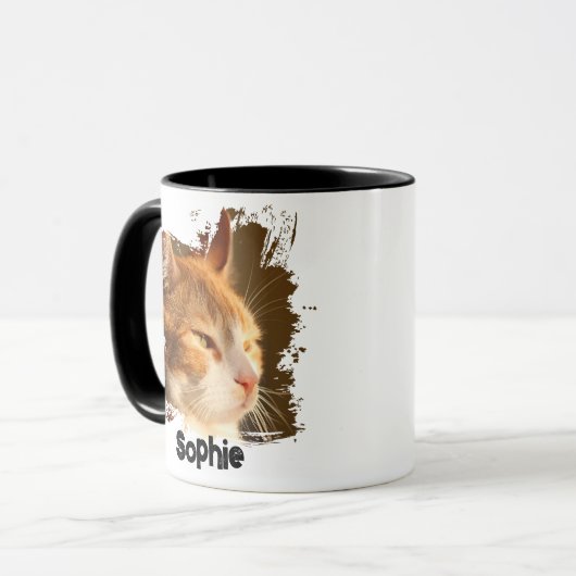 Custom Pet Name and Photo Dog Cat Lovers Gift Mugs Tasse (Vorderseite Links)