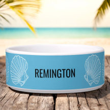 Custom Pet Name Beach Seashells Aquamarin