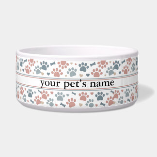 Custom Pet Name Bowl | Dog or Cat Food Dish Napf