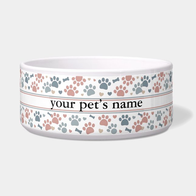 Custom Pet Name Bowl | Dog or Cat Food Dish Napf (Vorderseite)