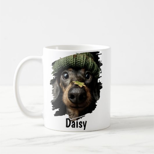 Custom Pet Name Photo Pet Lover Gift Kaffeetasse (Links)