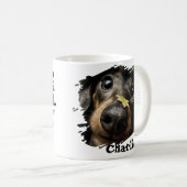 Custom Pet Name Photo Pet Lover Gift Typography Kaffeetasse (VorderseiteRechts)