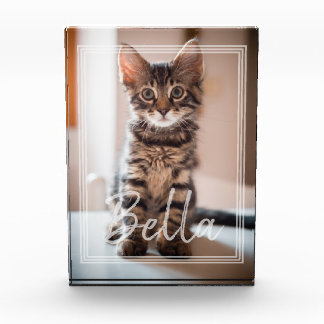 Custom Pet Name Typography and Photo Frame Fotoblock