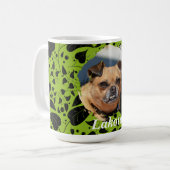 Custom Pet Parent Mug with Green & Black Plant Kaffeetasse (Vorderseite Links)