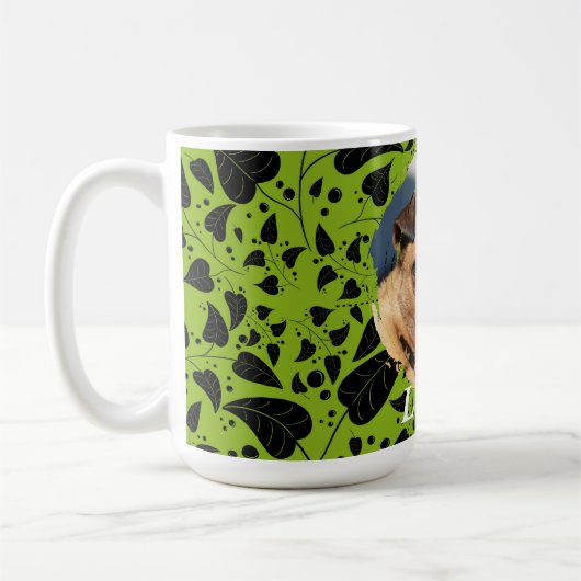 Custom Pet Parent Mug with Green & Black Plant Kaffeetasse (Links)