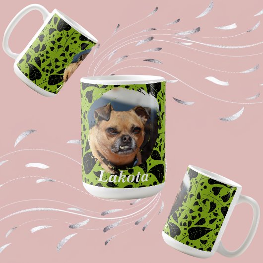 Custom Pet Parent Mug with Green & Black Plant Kaffeetasse