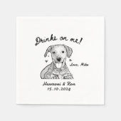 Custom Pet Personalisiert Simple Wedding Serviette (Vorderseite)