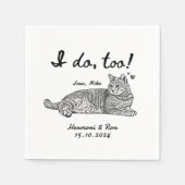 Custom Pet Personalisiert Simple Wedding Serviette (Vorderseite)