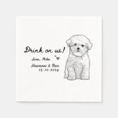 Custom Pet Personalisiert Simple Wedding Serviette (Vorderseite)