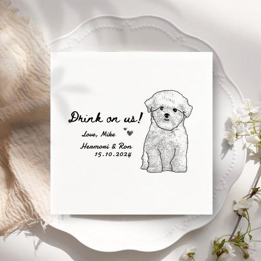 Custom Pet Personalisiert Simple Wedding Serviette