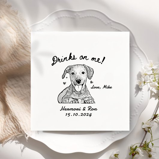 Custom Pet Personalisiert Simple Wedding Serviette