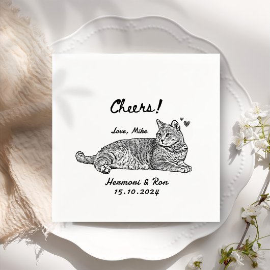 Custom Pet Personalisiert Simple Wedding Serviette