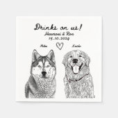 Custom Pet Personalisiert Simple Wedding Serviette (Vorderseite)