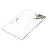 Custom Pet Personalized Monogram Large Notizblock (angewinkelt)