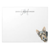 Custom Pet Personalized Monogram Large Notizblock (Vorderseite)