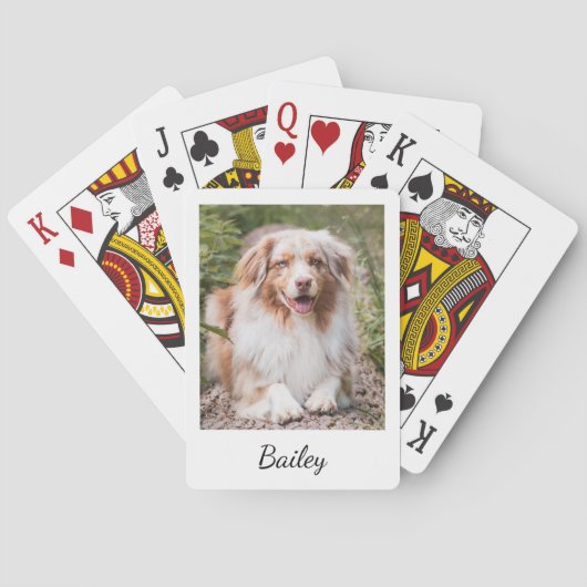 Custom Pet Photo and Name Script Spielkarten (Rückseite)