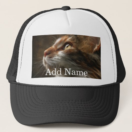 Custom Pet Photo and Text Personalized Truckerkappe (Vorderseite)