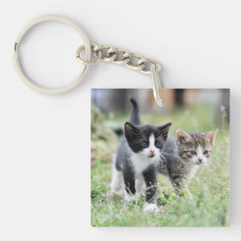 Custom Pet Photo Cat Keepsake Schlüsselanhänger