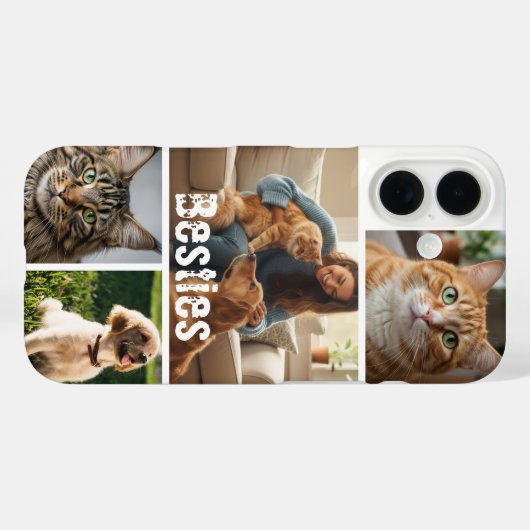 Custom Pet Photo Collage iPhone Case (Rückseite (Horizontal))